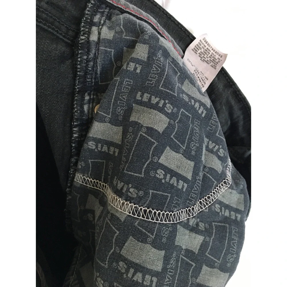Levis 511 Skinny Jeans Mens 34x32 Faded Black Stretch Denim Pants